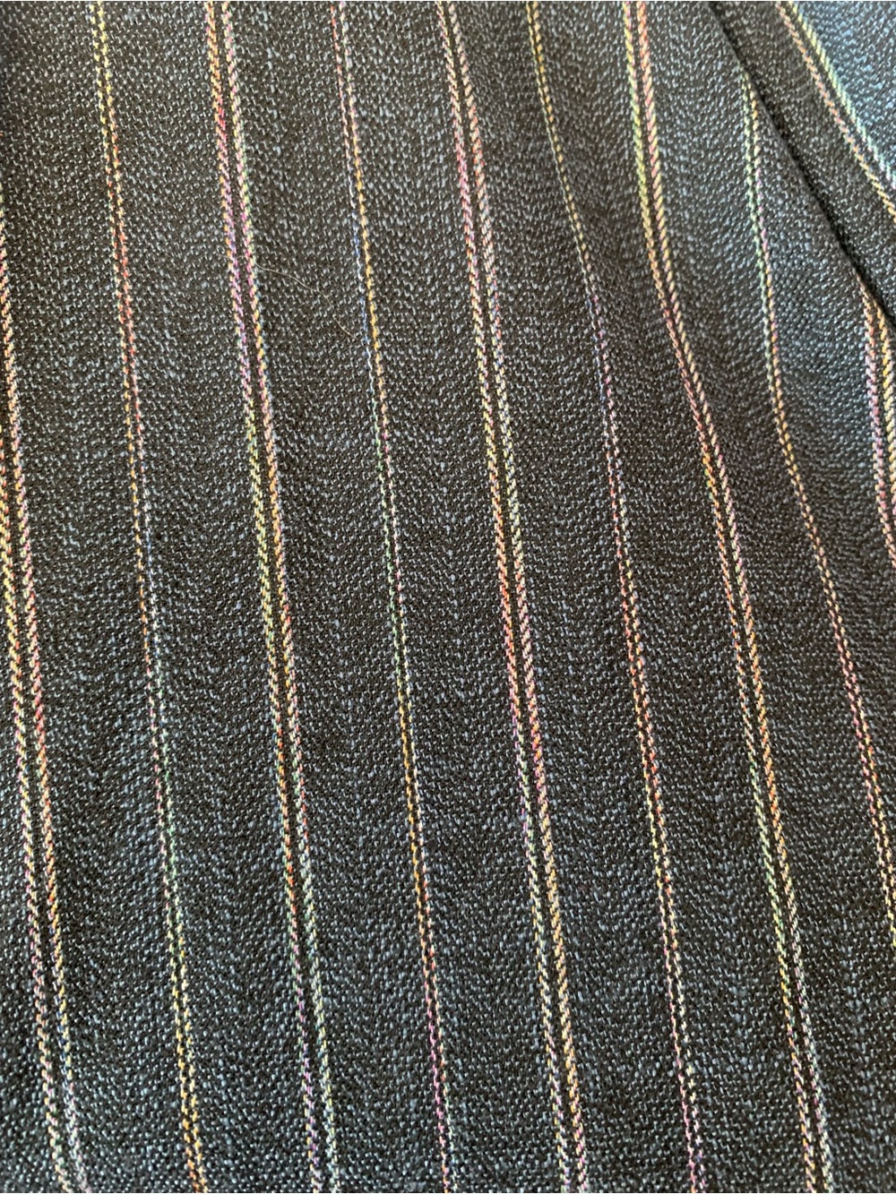 Anthropologie Wide-Leg Pinstripe Trousers in Navy Blue - Picture 3 of 4